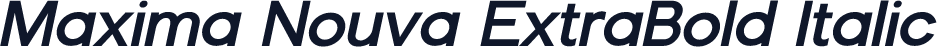 Maxima Nouva ExtraBold Italic