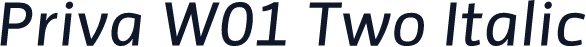 Priva W01 Two Italic