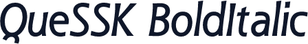 QueSSK BoldItalic