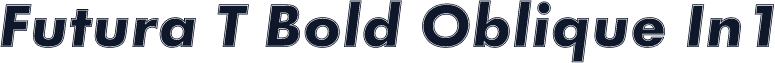 Futura T Bold Oblique In1