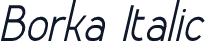 Borka Italic