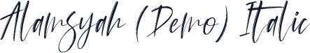 Alamsyah (Demo) Italic