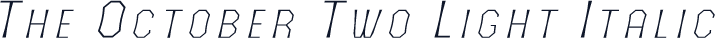 The October Two Light Italic