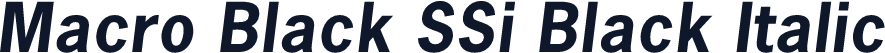 Macro Black SSi Black Italic