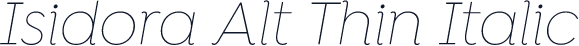 Isidora Alt Thin Italic