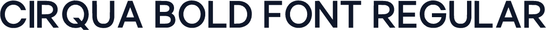 Cirqua Bold Font Regular