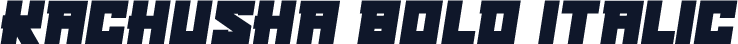 Kachusha Bold Italic