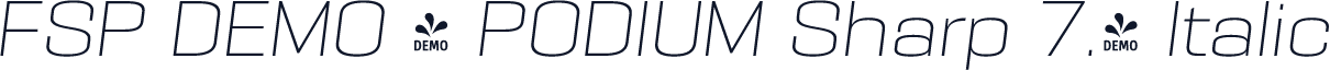 FSP DEMO - PODIUM Sharp 7.4 Italic