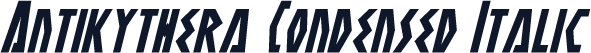 Antikythera Condensed Italic