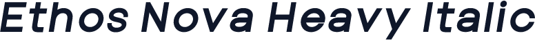 Ethos Nova Heavy Italic