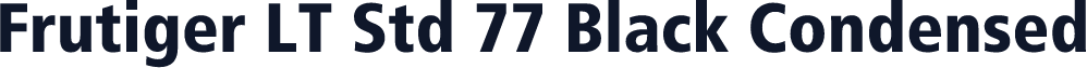 Frutiger LT Std 77 Black Condensed