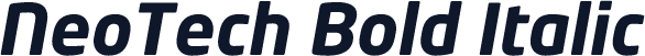 NeoTech Bold Italic