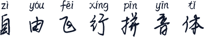 自由飞行拼音体