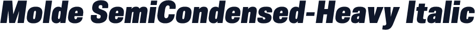 Molde SemiCondensed-Heavy Italic