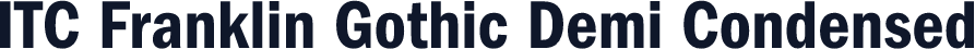 ITC Franklin Gothic Demi Condensed