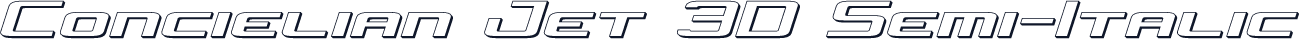 Concielian Jet 3D Semi-Italic