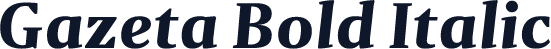 Gazeta Bold Italic