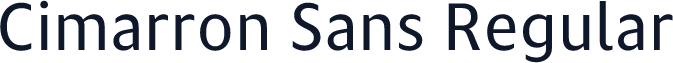 Cimarron Sans Regular