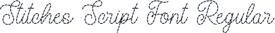 Stitches Script Font Regular