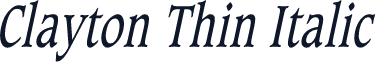 Clayton Thin Italic