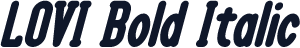 LOVI Bold Italic