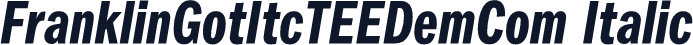 FranklinGotItcTEEDemCom Italic