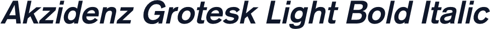 Akzidenz Grotesk Light Bold Italic