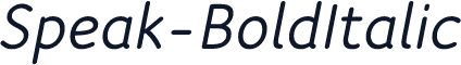 Speak-BoldItalic