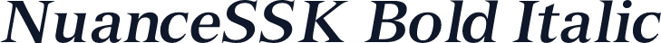 NuanceSSK Bold Italic
