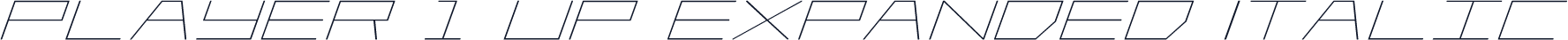 Player 1 Up Expanded Italic