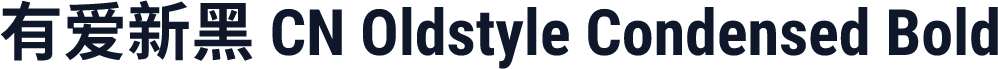 有爱新黑 CN Oldstyle Condensed Bold