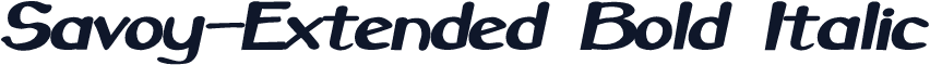 Savoy-Extended Bold Italic