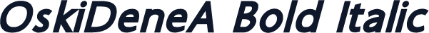 OskiDeneA Bold Italic