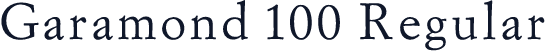 Garamond 100 Regular