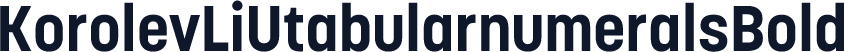 KorolevLiUtabularnumeralsBold