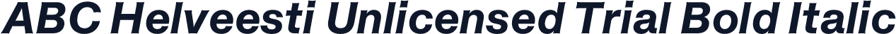 ABC Helveesti Unlicensed Trial Bold Italic