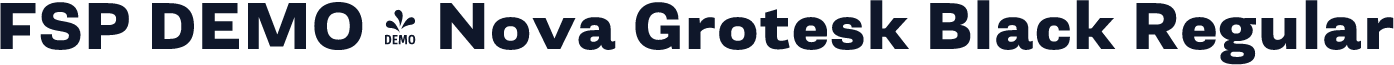 FSP DEMO - Nova Grotesk Black Regular