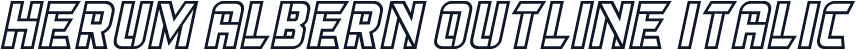Herum Albern Outline Italic