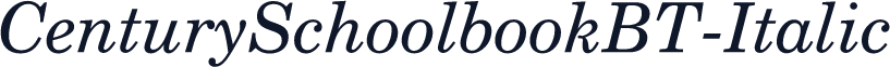 CenturySchoolbookBT-Italic