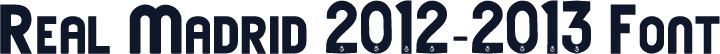 Real Madrid 2012-2013 Font