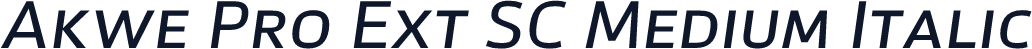 Akwe Pro Ext SC Medium Italic