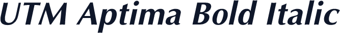 UTM Aptima Bold Italic