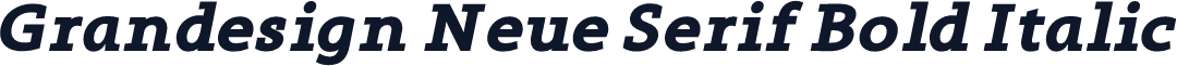 Grandesign Neue Serif Bold Italic