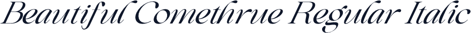Beautiful Comethrue Regular Italic