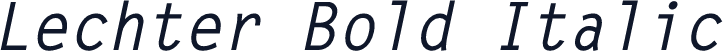 Lechter Bold Italic