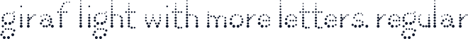 giraf light with more letters. Regular