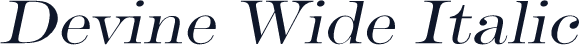 Devine Wide Italic