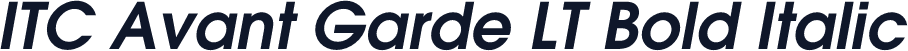 ITC Avant Garde LT Bold Italic