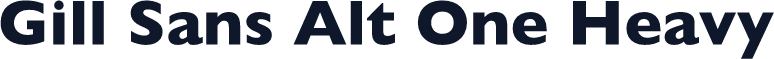 Gill Sans Alt One Heavy