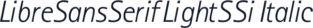 LibreSansSerifLightSSi Italic